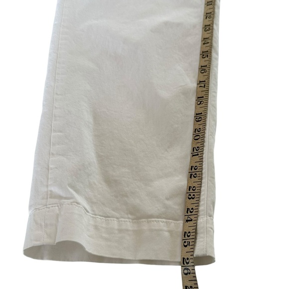 EVERLANE ORGANIC COTTON WHITE STRAIGHT LEG CROP PANTS SIZE 12 - Picture 12 of 13
